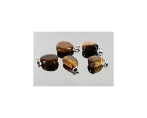 COLGANTE OJO DE TIGRE PLATA