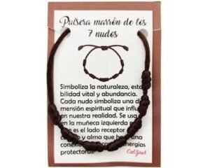 Pulsera 7 nudos Marrón.