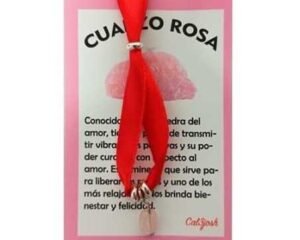 Pulsera lazo con cuarzo rosa
