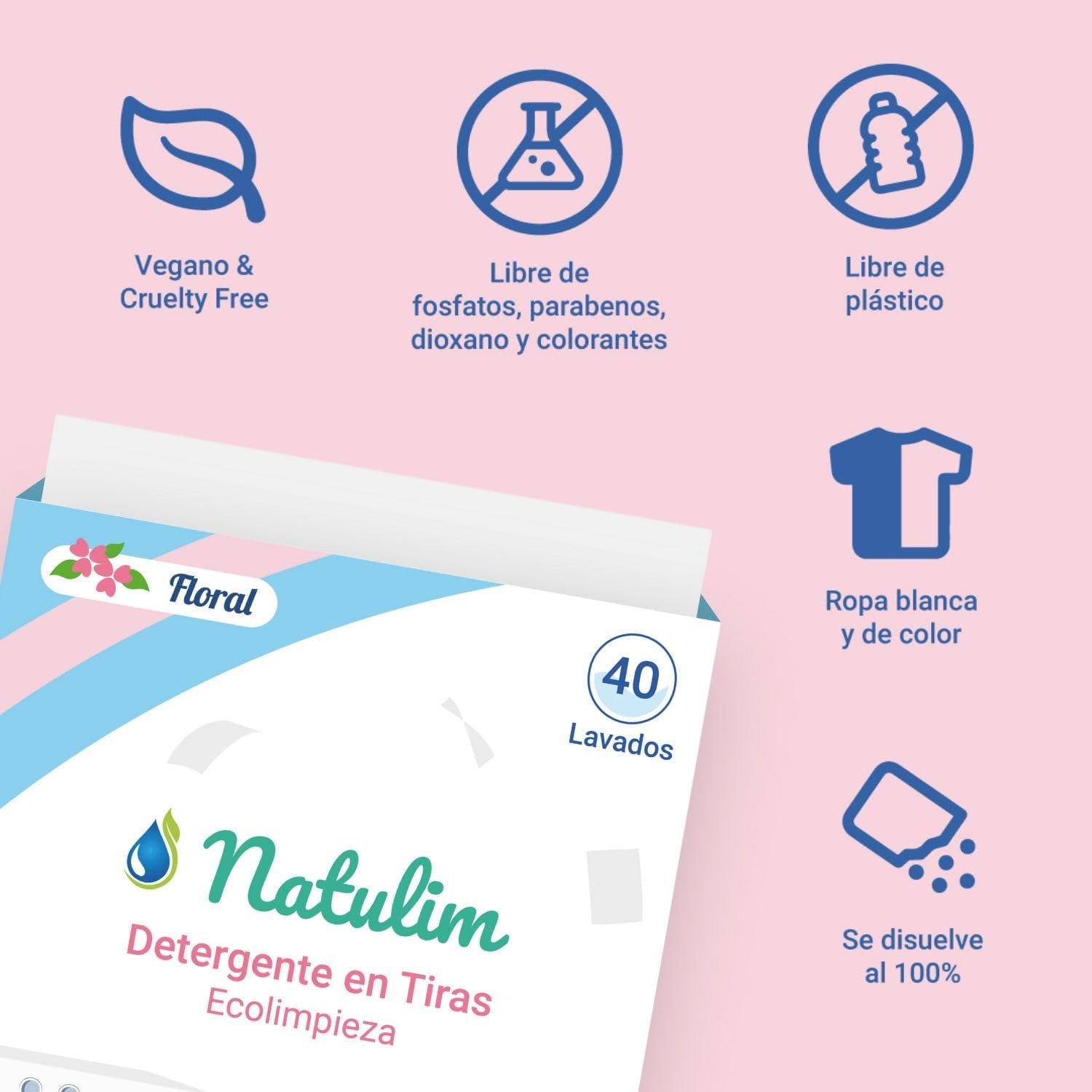 Natulim. Tiras floral para lavadora. - Imagen 2