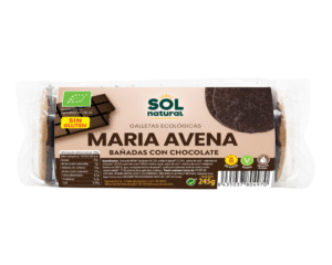 Galletas maría bañadas en chocolate. Sin gluten