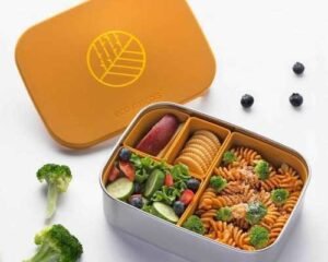 Caja lunch con compartimentos