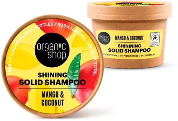 CHAMPÚ SÓLIDO BRILLANTE. MANGO Y COCO