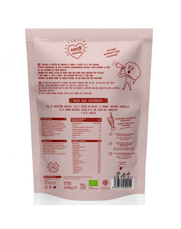 Proteína Vegana Chocolate Natruly Bio 350g - Imagen 2