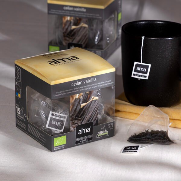 Infusión pirámides té ceilan vainilla