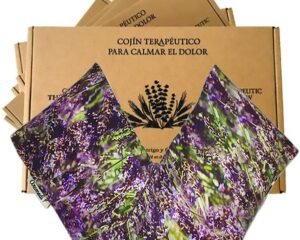 COJÍN DE SEMILLAS CON FUNDA LAVANDA