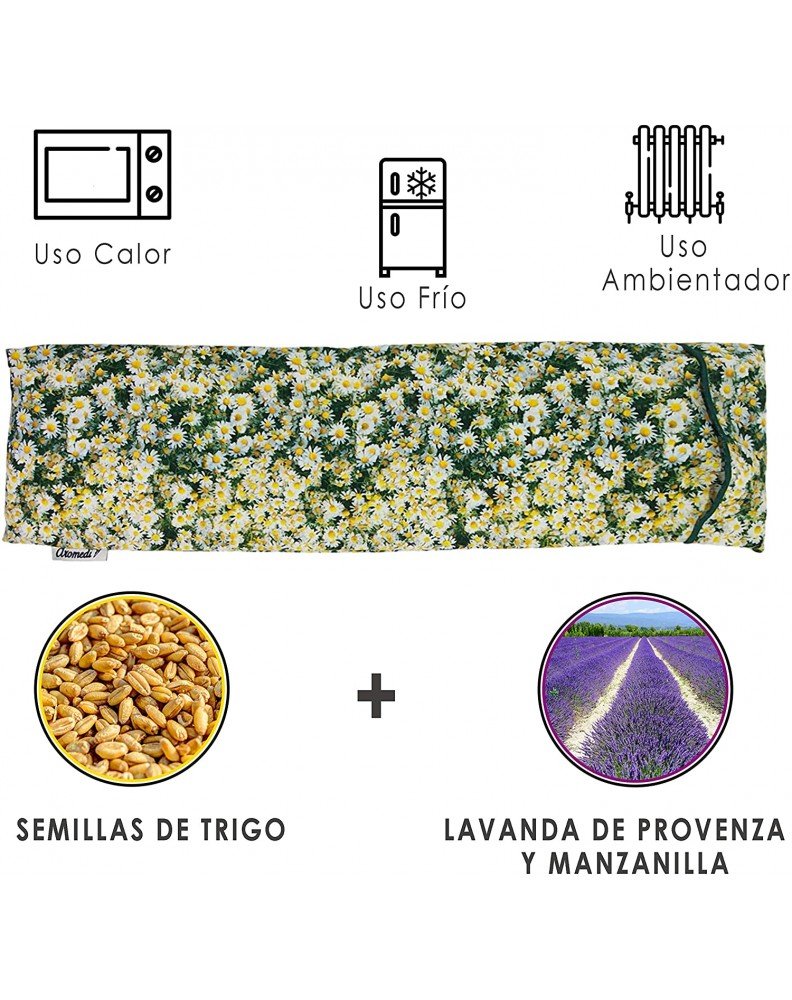 COJÍN DE SEMILLAS CON FUNDA MANZANILLA - Imagen 3