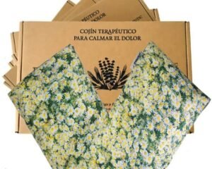 COJÍN DE SEMILLAS CON FUNDA MANZANILLA