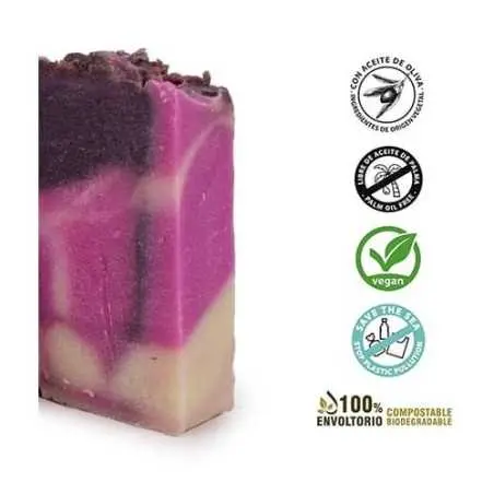 jabón artesano centella asiática y rosa mosqueta