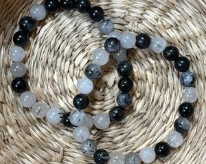 PULSERA CUARZO TURMALINADO 8MM