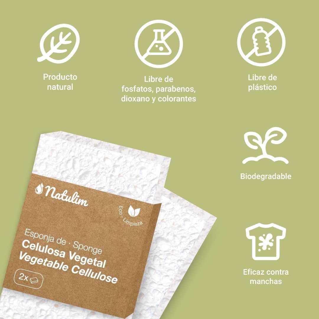 Set de 2 Esponjas de Celulosa Biodegradables - Imagen 2