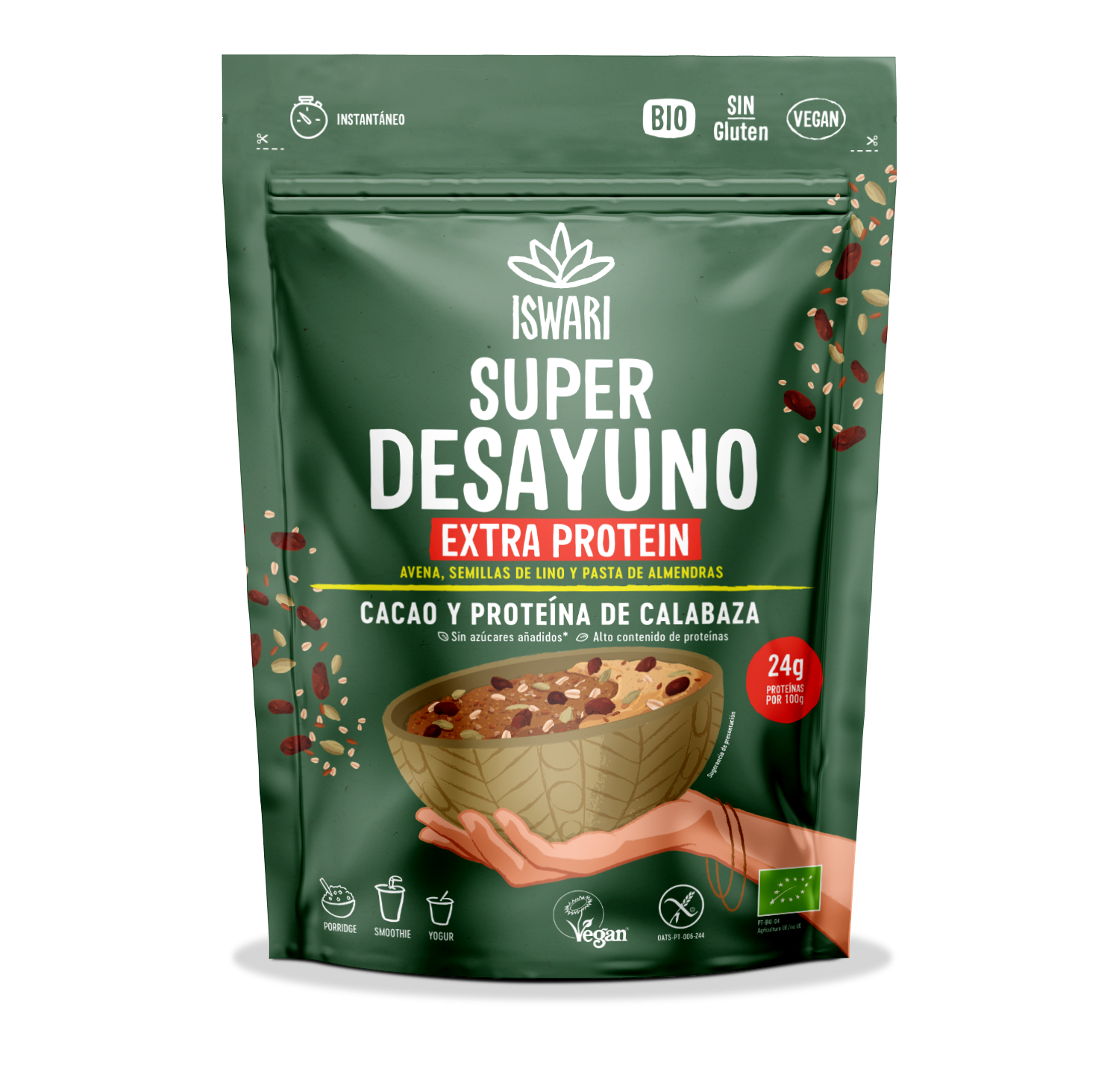 Super Desayuno Extra Protein - Cacao Y Proteína de Calabaza